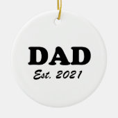 Vater Custom Establishment date personalisiert mod Keramik Ornament (Vorne)