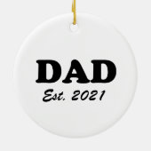 Vater Custom Establishment date personalisiert mod Keramik Ornament (Hinten)