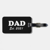 Vater Custom Establishment date Schwarz-weiß moder Gepäckanhänger (Rückseite horizontal)