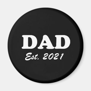 Vater Custom Establishment date schwarz-weiß moder Magnet