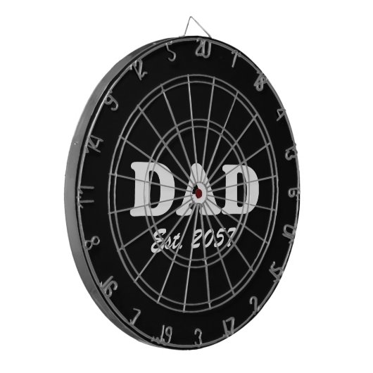 Vater Custom Establishment Datum moderne lustige s Dartscheibe (Vorderseite Links)