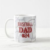 Vater Custom Personalisiert Baseball Kaffeetasse (Links)