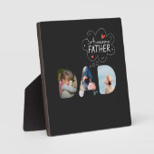 VATER Cutout 3 Foto Collage Personalisiertes Gesch Fotoplatte (Vorderseite)