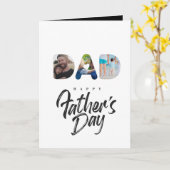 VATER Cutout Foto Collage Personalisiertes Geschen Karte (Gelbe Blume)