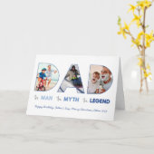 VATER Cutout Letters Man Myth Legend Foto Karte (Gelbe Blume)