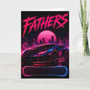 Vater Cyberpunk Auto Gruß Karte