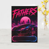Vater Cyberpunk Auto Gruß Karte (Gelbe Blume)