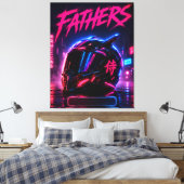 Vater Cyberpunk-Fahrerhelm Leinwand (Insitu (Schlafzimmer))
