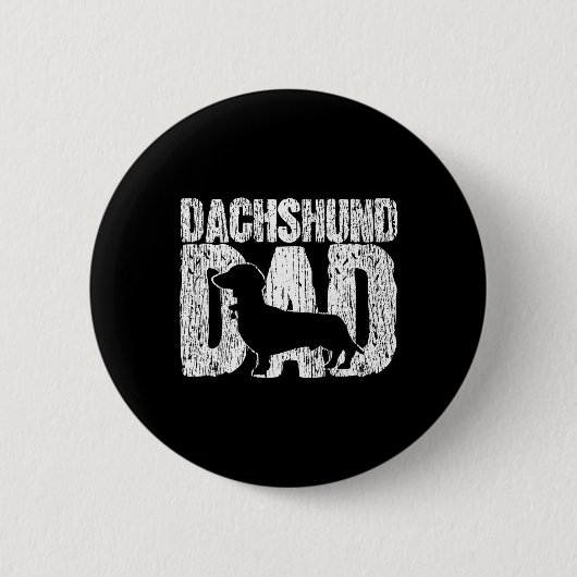 Vater Dackel Vater Vatertag Vintages Geschenk Button (Vorderseite)