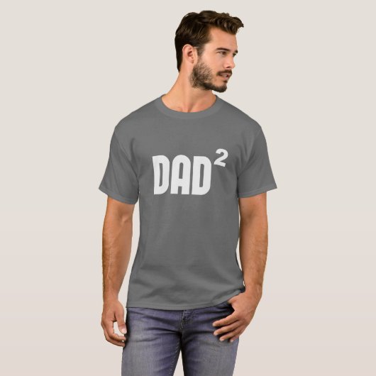 Vater Dad2 exponential quadriert T-Shirt (Vorne ganz)