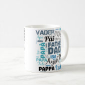 Vater Dad Typografie Wortwolke Kaffeetasse (VorderseiteRechts)