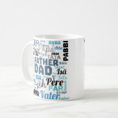 Vater Dad Typografie Wortwolke Kaffeetasse (Vorderseite Links)