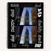 Vater Daddy Custom Two Foto Notizblock (Vorderseite)