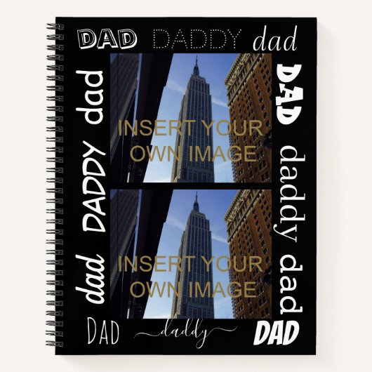 Vater Daddy Custom Two Foto Notizblock (Vorderseite)