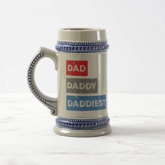 Vater Daddy Daddies Vatertagsdesign Bierglas (Links)