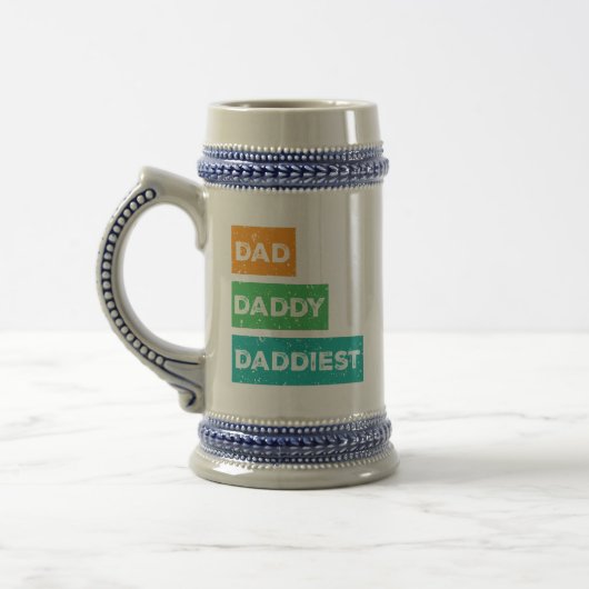 Vater Daddy Daddies Vatertagsdesign Bierglas (Links)