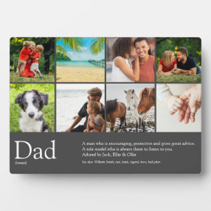 Vater Daddy Father Definition 8 FotoCollage grau Fotoplatte