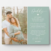 Vater | Daddy from Bump Keepake Foto Plaque Fotoplatte (Vorderseite)