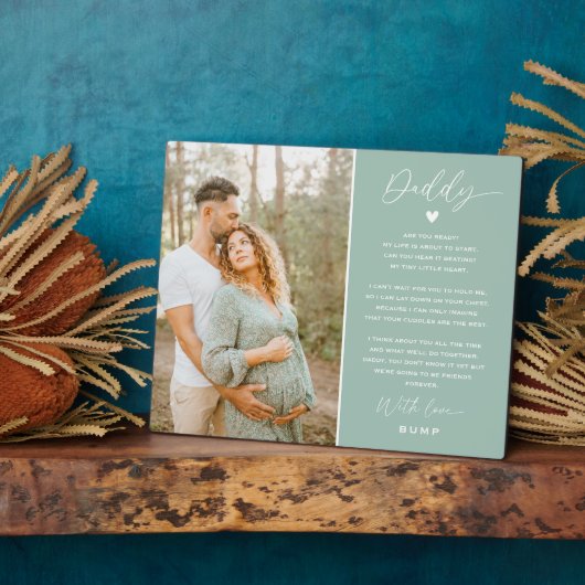 Vater | Daddy from Bump Keepake Foto Plaque Fotoplatte (Seite)