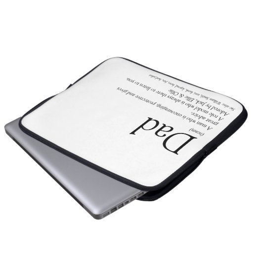 Vater Daddy ist der beste Vater der Welt und defin Laptopschutzhülle (Vorne Knopf)