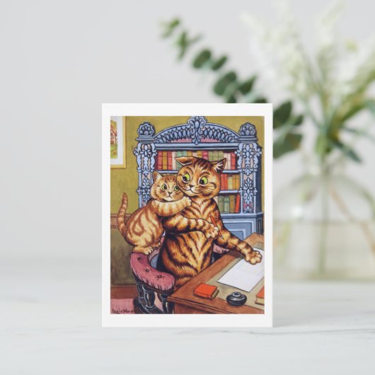 Vater(Daddy) Katze, Louis Wain Postkarte (Stehend Vorderseite)