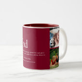 Vater Daddy Pater Papa Definition 4 Foto Burgund Zweifarbige Tasse (VorderseiteRechts)