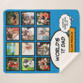 Vater Daddy Vater Foto Spaß Cooles Comic Buch Sherpadecke (Vorderseite (Horizontal))