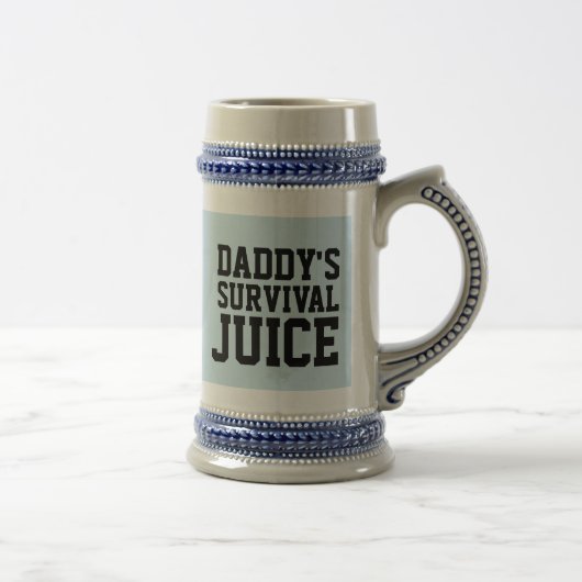 VATER DADDYS ÜBERLEBENSJUICE BIER STEIN BIERGLAS (Rechts)