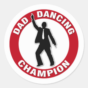 Vater Dancing Champion - Funny Vatertag Runder Aufkleber