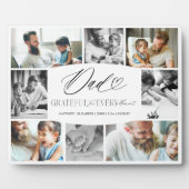 Vater dankbar für jeden Augenblick FotoCollage Fotoplatte (Vorderseite)