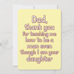 Vater danke, dass du mir beigebracht hast, ein Man Feiertagskarte