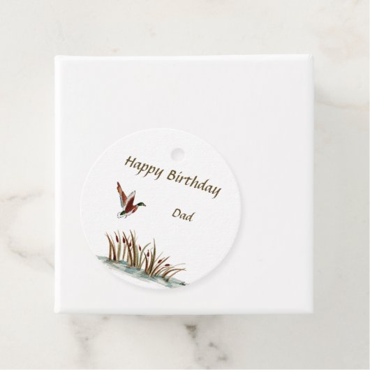 Vater, danke Mallard über Cattails, ein Speicher Geschenkanhänger (Beispiel)