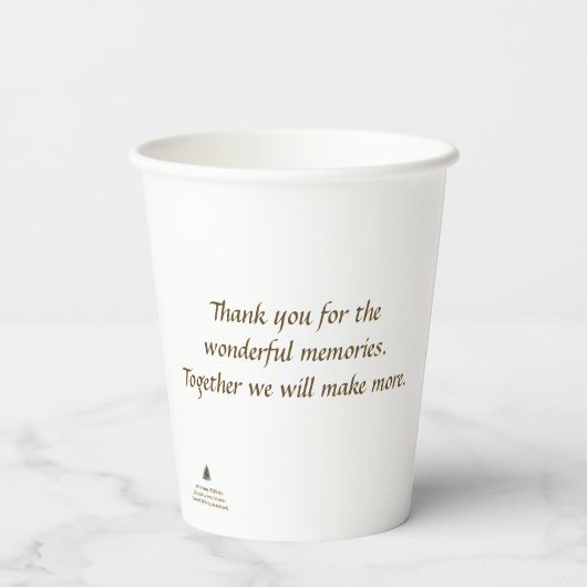 Vater, danke Mallard über Cattails, ein Speicher Pappbecher (Rückseite)