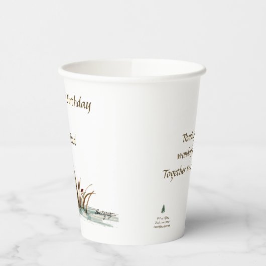 Vater, danke Mallard über Cattails, ein Speicher Pappbecher (Links)