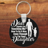 Vater dankt dafür, dass er mir beigebracht hat, ei schlüsselanhänger (Vorderseite)