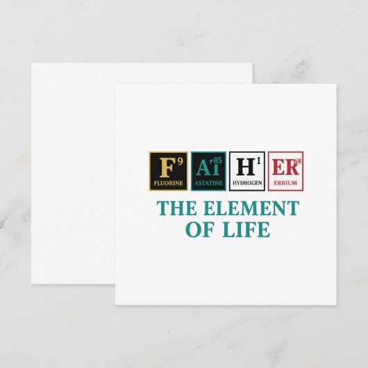 VATER - Das Element des Lebens | Periodische Tabel (Vorne/Hinten)