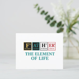 VATER - Das Element des Lebens Periodische Tabel Postkarte