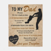 Vater Daughter Vatertag Fleecedecke (Vorderseite)