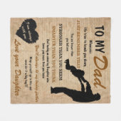 Vater Daughter Vatertag Fleecedecke (Vorderseite (Horizontal))