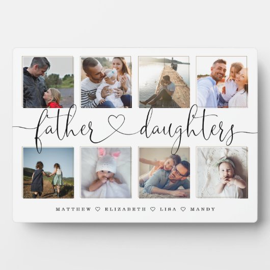 Vater Daughters Heftschrift | Foto Grid Collage Fotoplatte (Vorderseite)