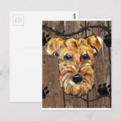 VATER DAY AIREDALE POSTKARTE (Vorne/Hinten)
