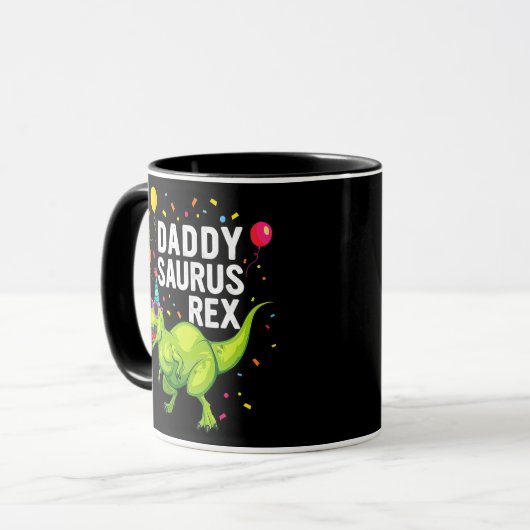 Vater Day Daddysaurus T Rex Dinosaur Daddy Tasse (Vorderseite Links)