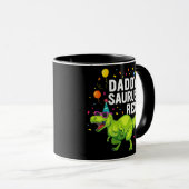 Vater Day Daddysaurus T Rex Dinosaur Daddy Tasse (VorderseiteRechts)
