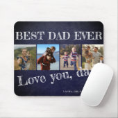 Väter Day Foto Collage Bester Papa je Brauch Mousepad (Mit Mouse)