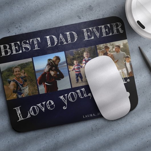 Väter Day Foto Collage Bester Papa je Brauch Mousepad