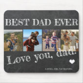 Väter Day Foto Collage Bester Papa je Brauch Mousepad (Vorne)