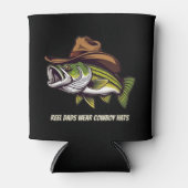 Väter Day Funny Fish mit einem Cowboy-Hut Dosenkühler (Vorderseite)