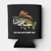 Väter Day Funny Fish mit einem Cowboy-Hut Dosenkühler (Rückseite)