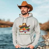 Väter Day Funny Fish mit einem Cowboy-Hut Hoodie