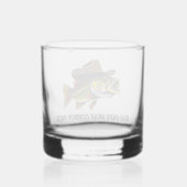Väter Day Funny Fish mit einem Cowboy-Hut Whiskyglas (Rückseite)